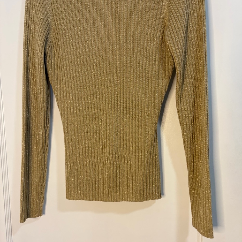 Vintage KAREN KANE Vneck Gold Sweater - Picture 4 of 10